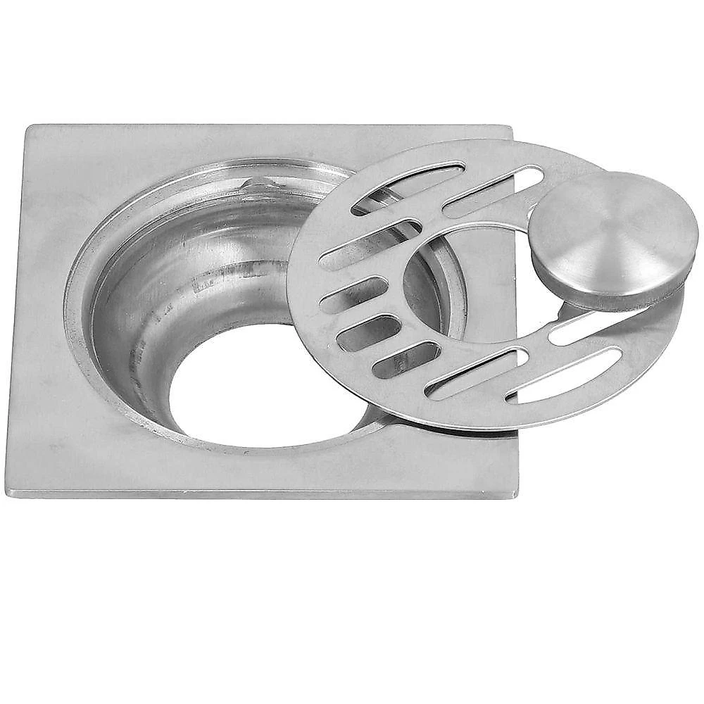 Kit 2 Ralos Inox 10x10 BSL3594 Banheiro Lavabo Anti Corrosão Braslu webcontinental-7793345766573