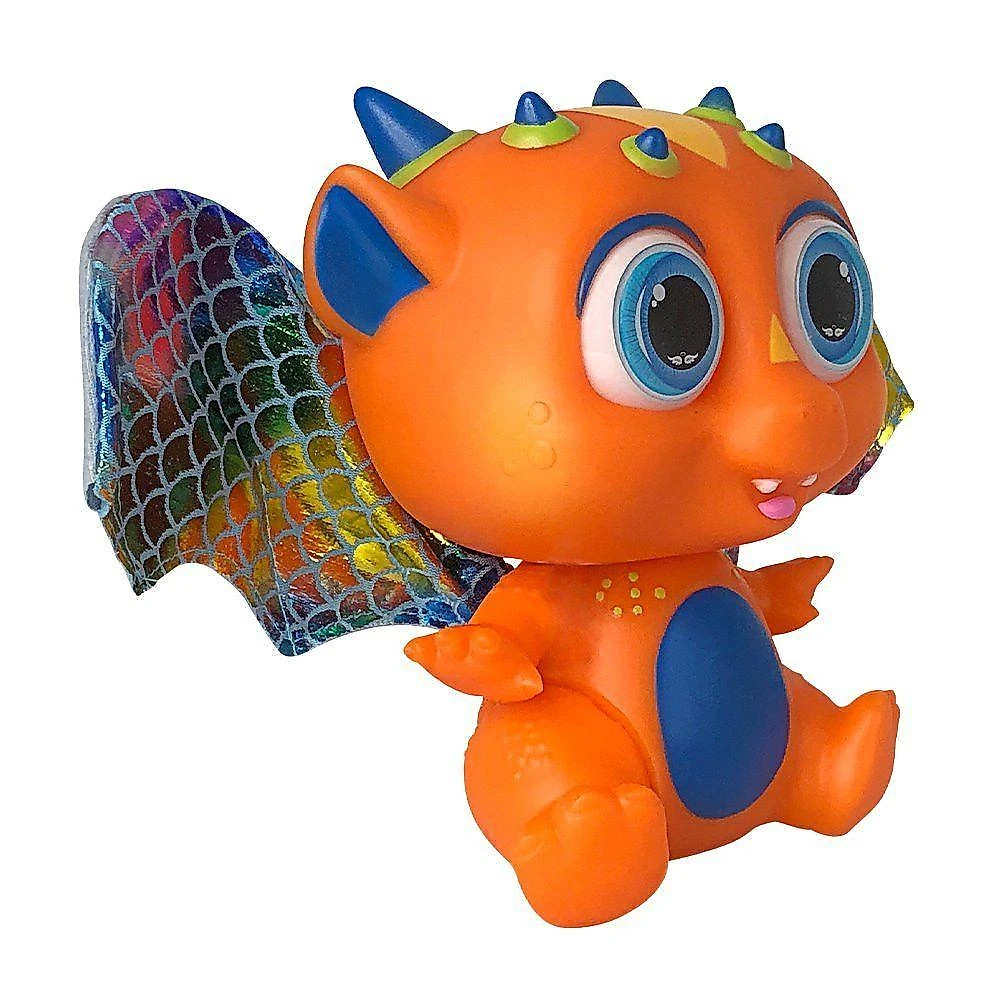 Bebê Dragão Branco Ou Laranja Com Asas E Mamadeira Cor:laranja