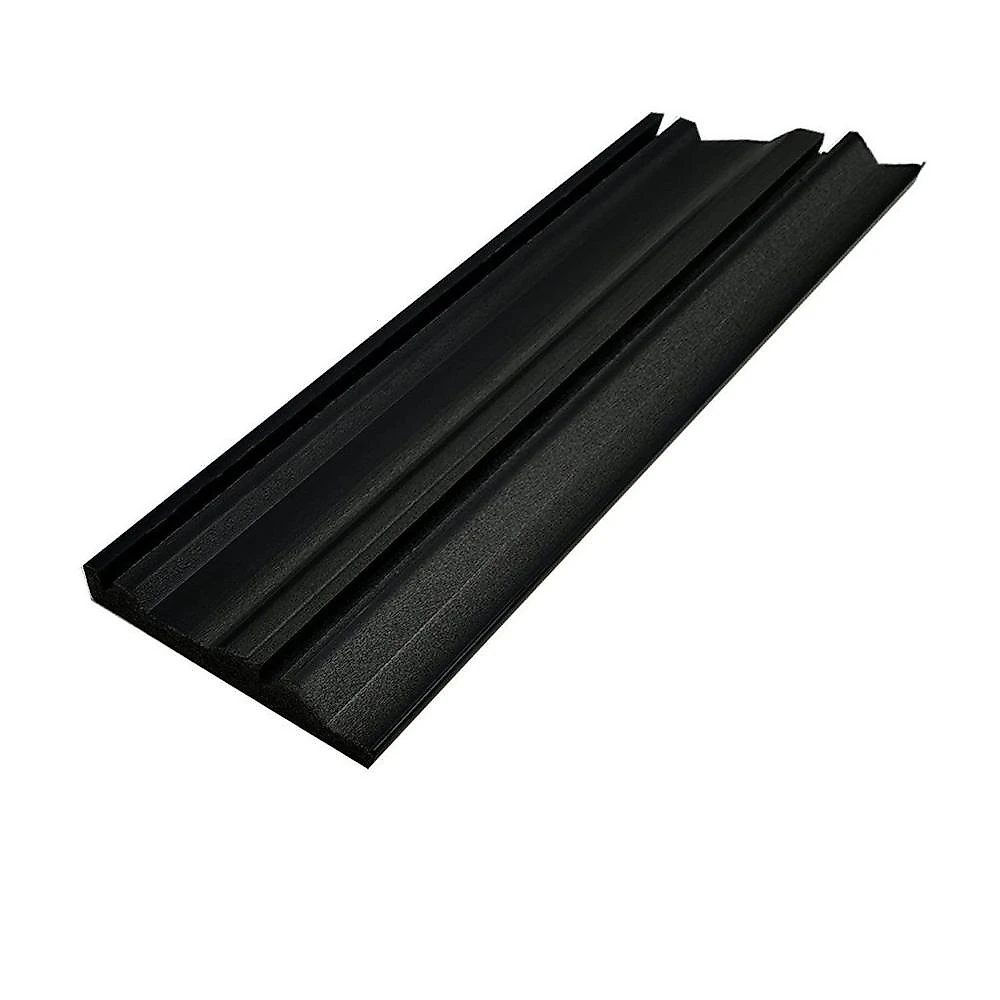 Rodapé de Poliestireno Liso Preto 10cm x 2,40m Rende 2,40 Metros Preto