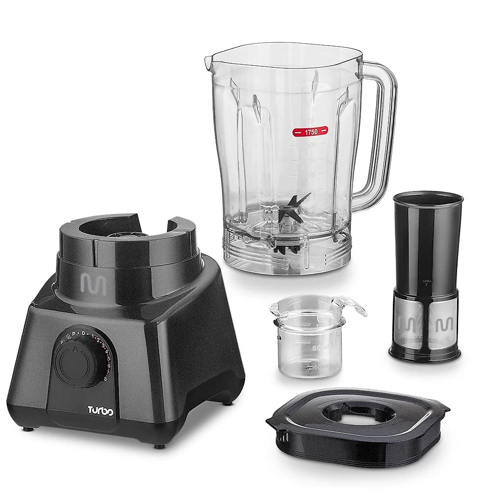 Liquidificador multi home 2,6l turbo 1200w-127v c/8 velocidades - lq1211 cinza - 127v