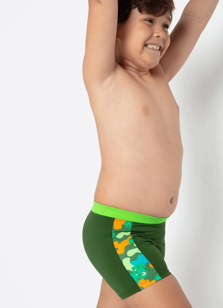 Sunga boxer menino dino trio