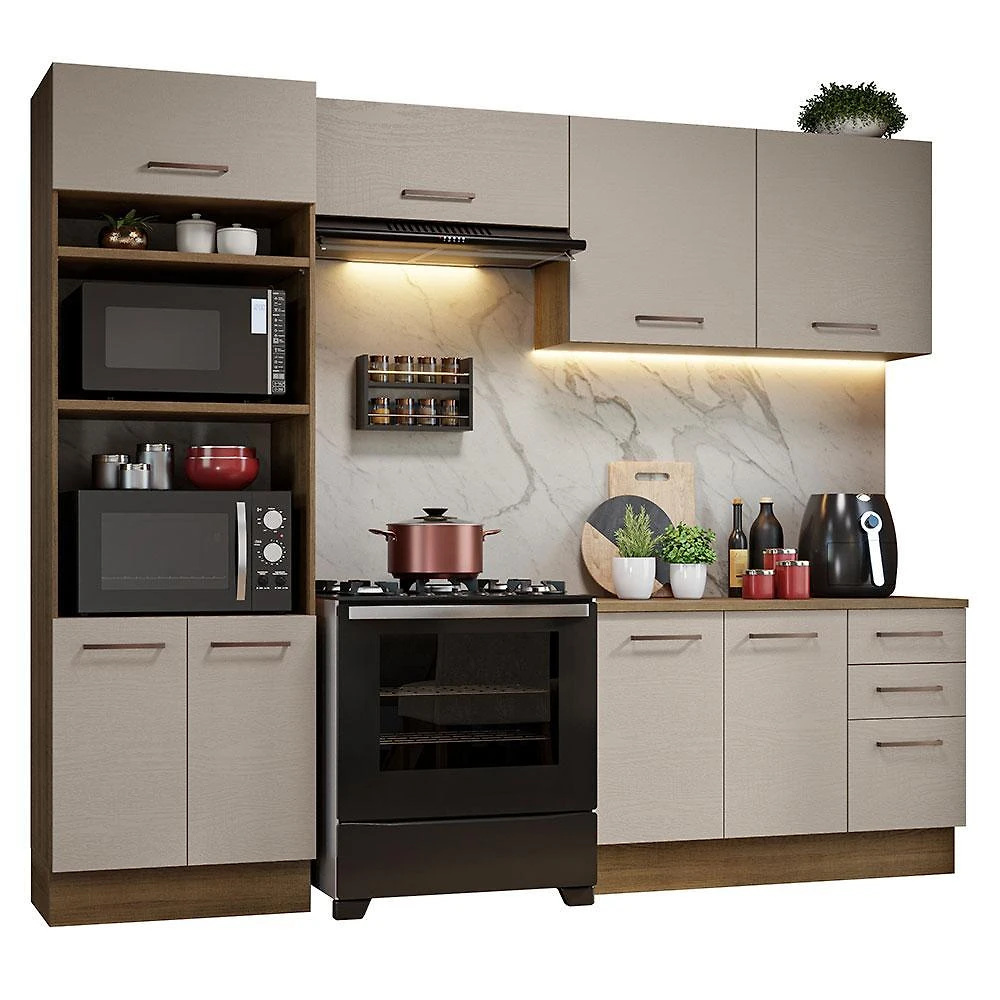 Armário de cozinha completa 270cm agata madesa 07