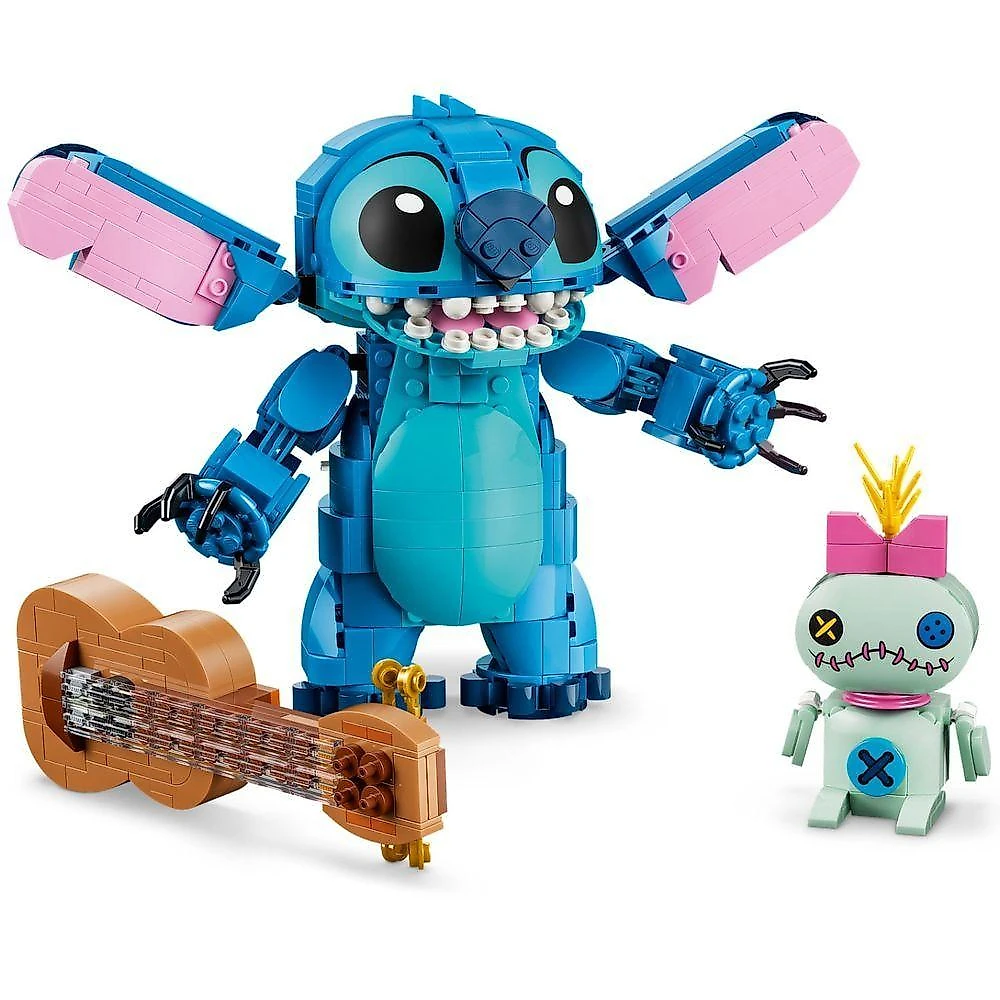 Conjunto de Construção 43296 Stitch e Scrump com Acessórios e Pelúcia em Azul Lego