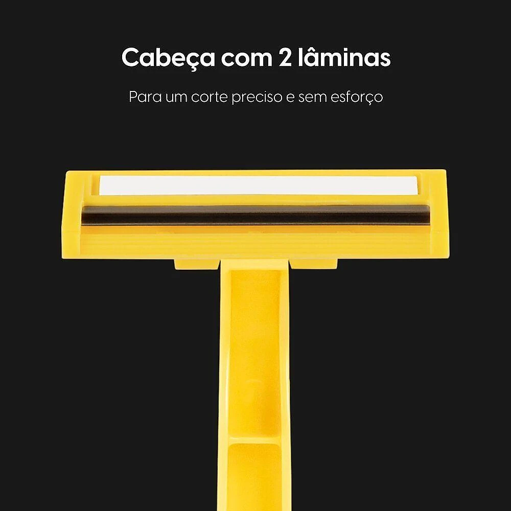 Aparador de Barba Elgin Fast Shave 2 Lâminas Aço Inox Amarelo