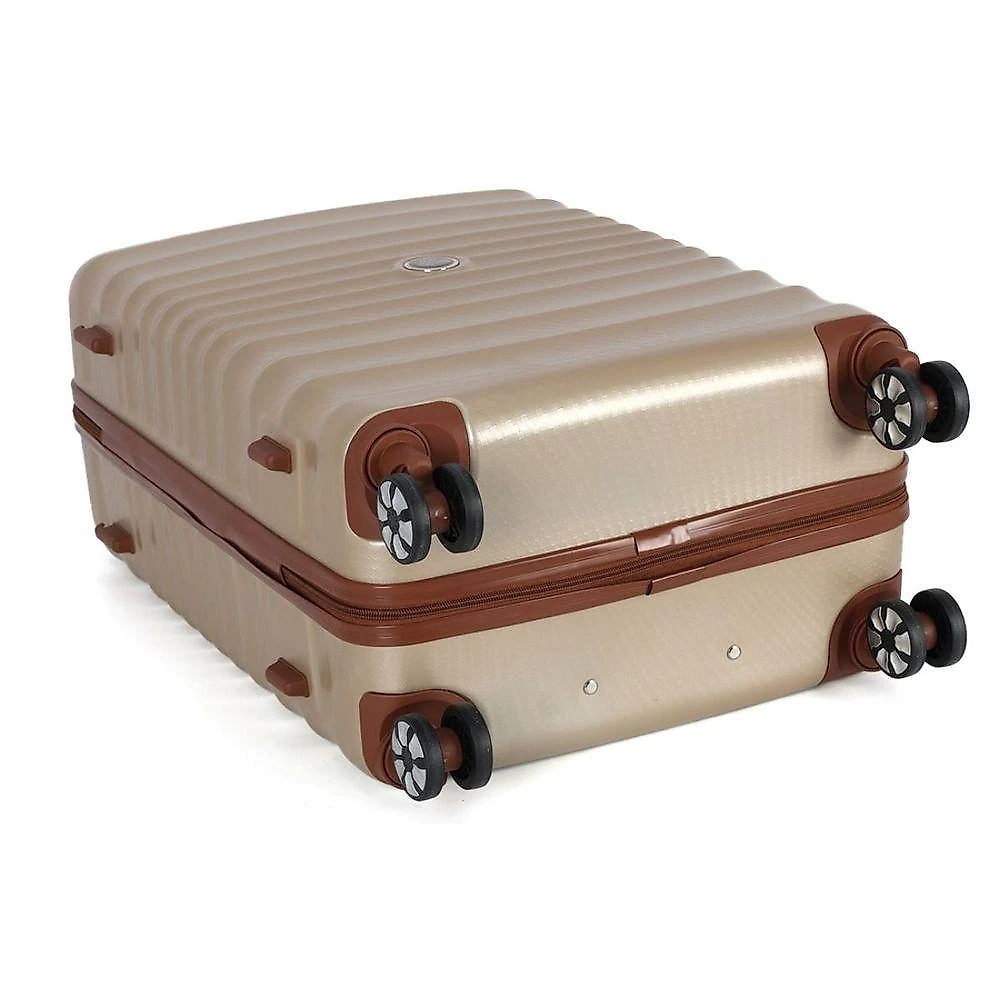 Mala Bordo 10kg De Mão Viagem Expansiva Policarbonato Rodas Duplas 360º - Colorado - Polo King Champanhe