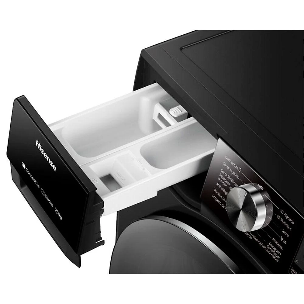 Lava e Seca Hisense 12/8Kg WD3S Inverter com Wi-Fi, Preta - 220 Volts