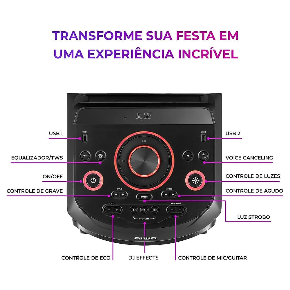 TORRE DE SOM AWS-T1W-02 BIVOLT BLUETOOTH BIV
