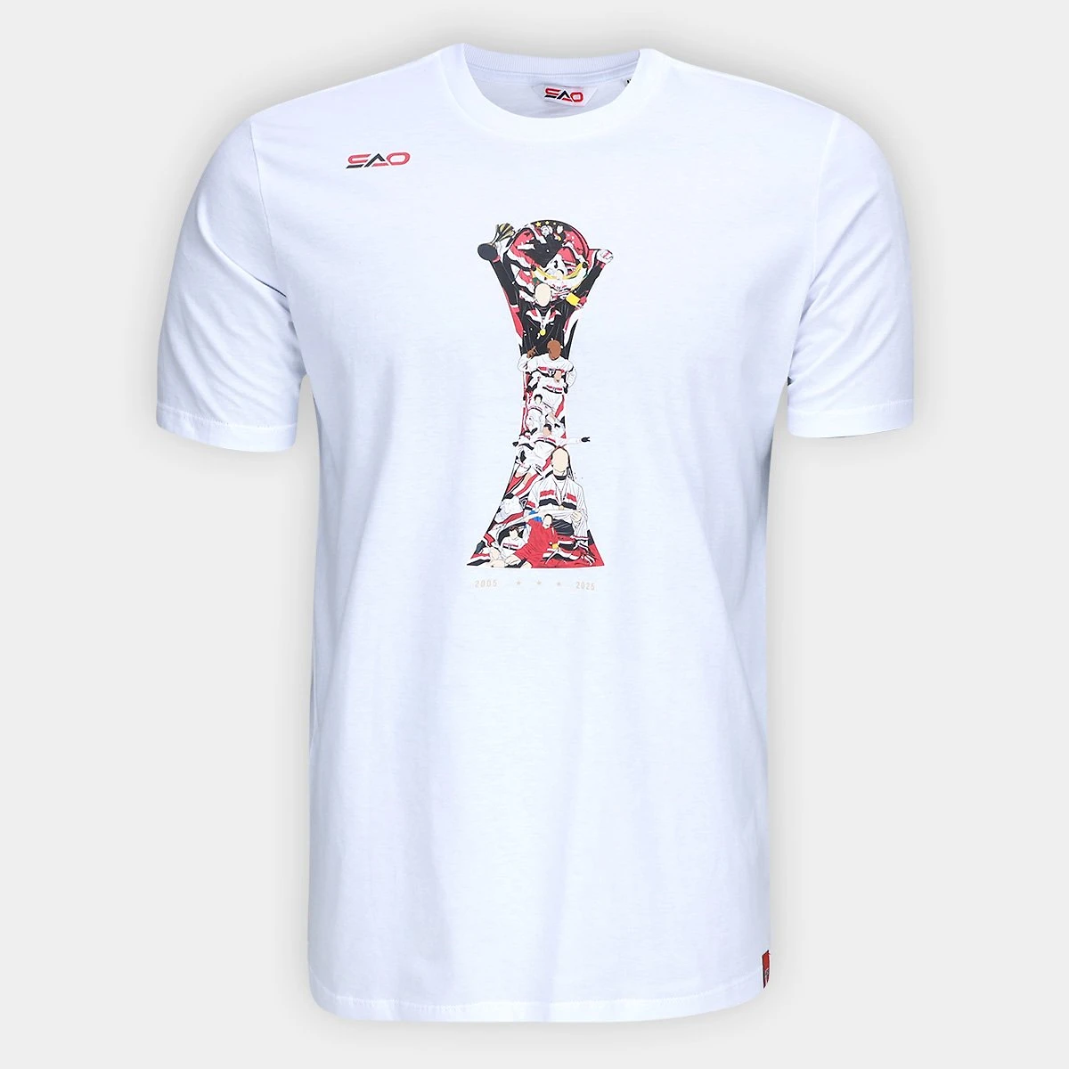 Miniatura Camiseta São Paulo Taça Mundial Masculina Branco - EGG
