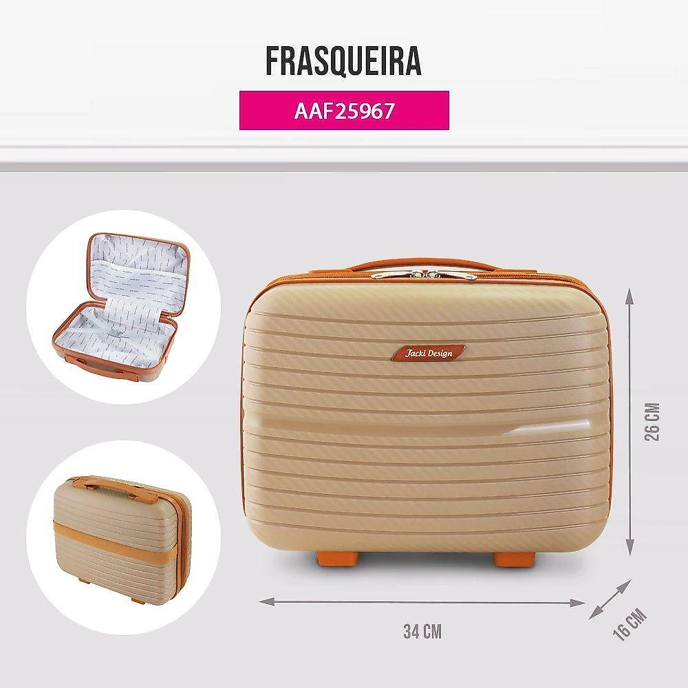 Kit Viagem 2 Pçs - Mala De Bordo E Frasqueira De Viagem Vintage