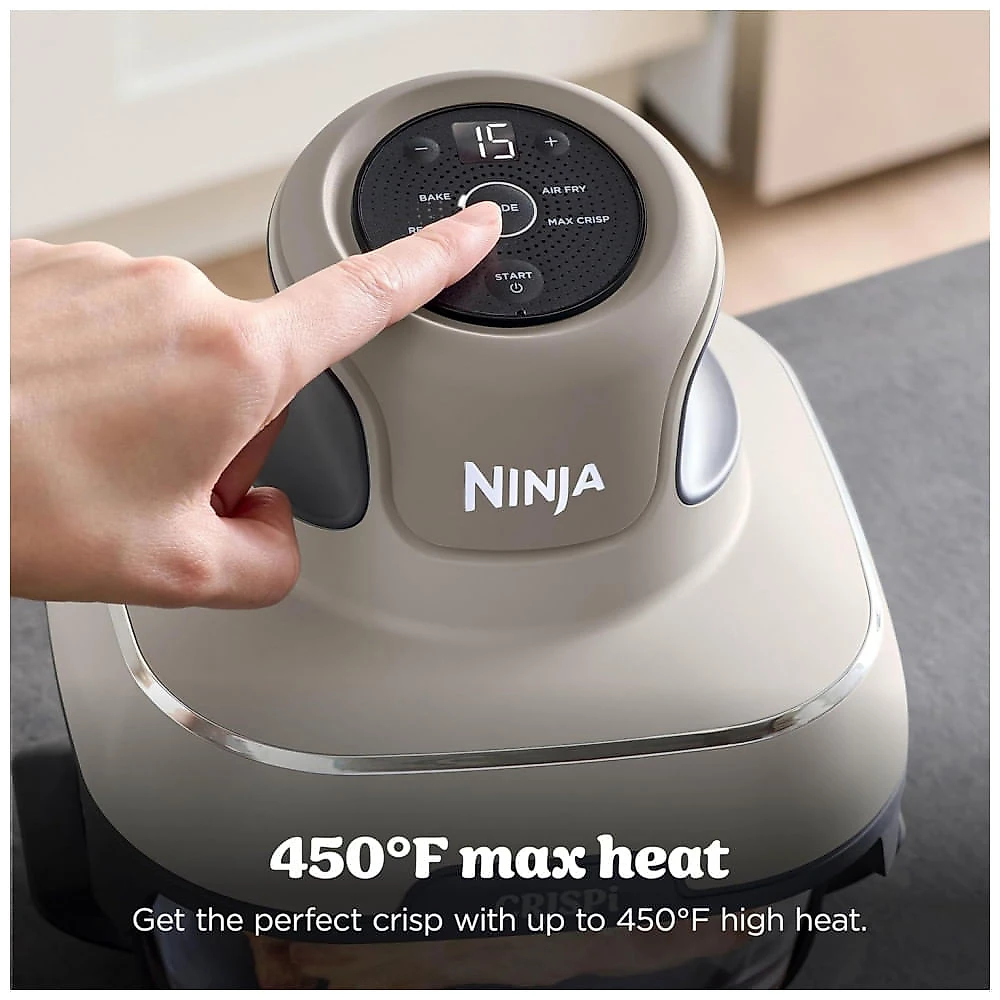Ninja Crispi Air Fryer Fritadeira, Capacidade de 3,78 litros, 6 Copos com Tampas, Cozinha sem Óleo, Cozinha, Assa, Aquece