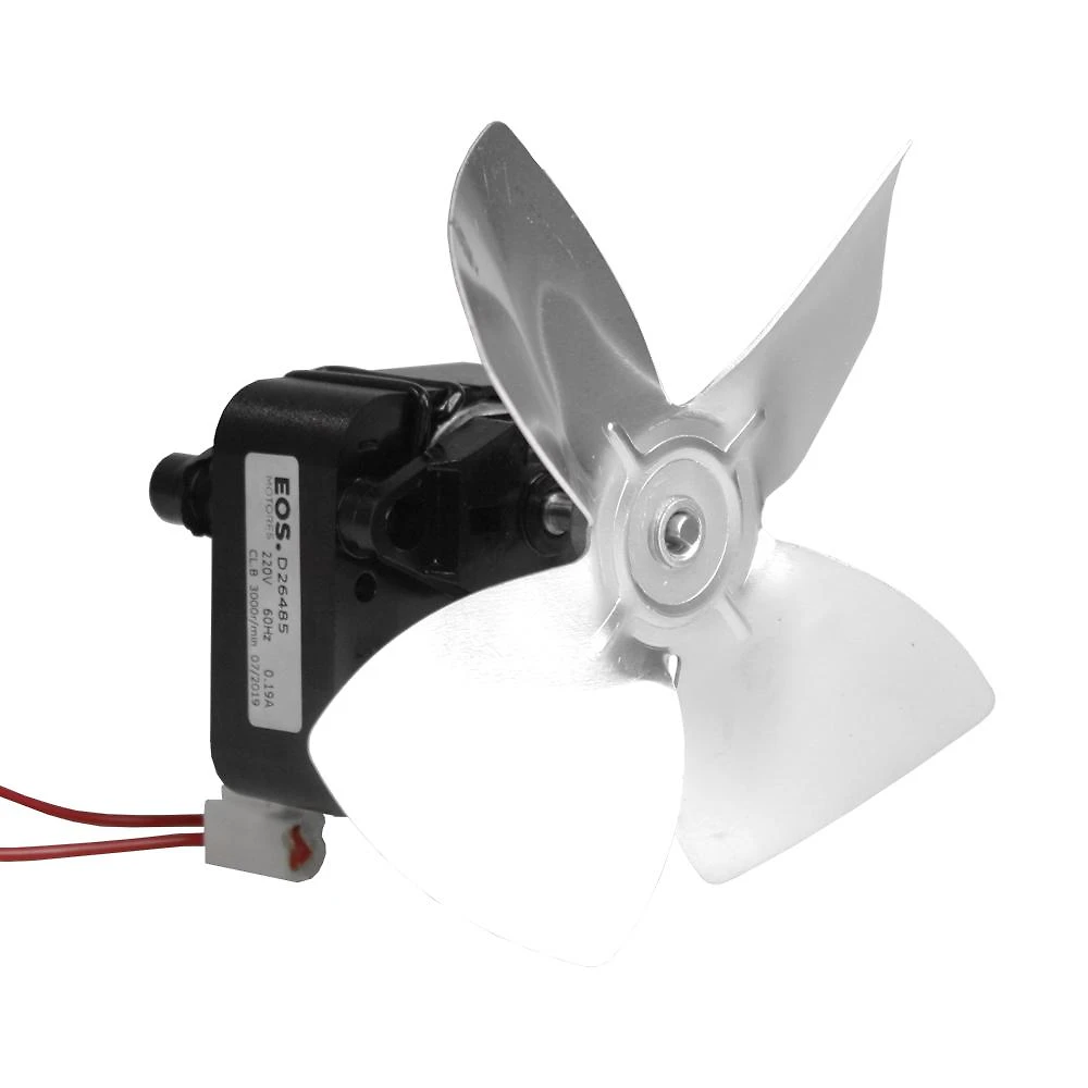 Micro Motor Ventilador Soprador 1/100 EOS para Geladeiras Metalfrio com Hélice em Alumínio Sem Suporte 220v 220V