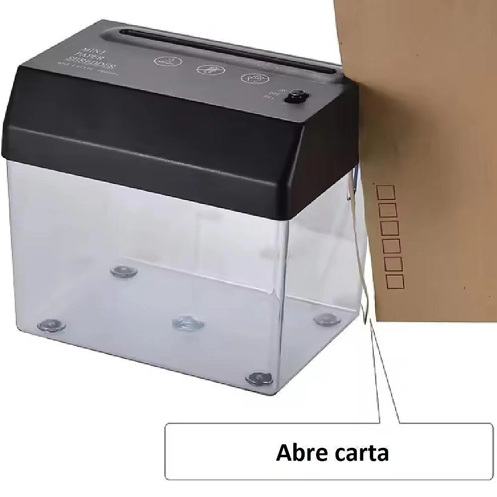 Fragmentadora de Papel Portátil Mini Fragmentadora Automática Usb e Pilhas Bivolt Utibom