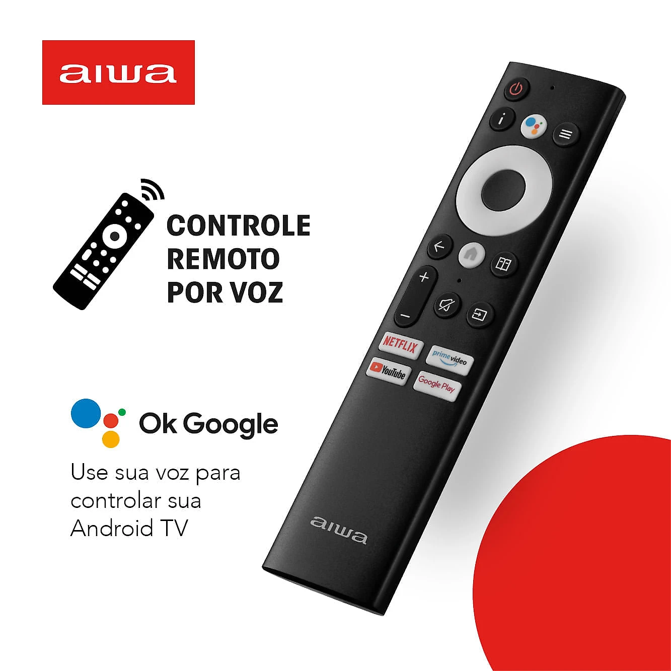 Smart TV Aiwa 55” Android, 4K, Borda Ultrafina, Dolby Vision & Atmos - AWS-TV-55-BL-01-A BIV