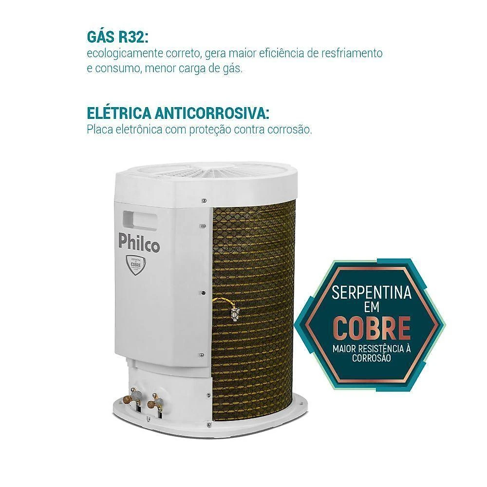 Ar condicionado split inverter philco 18000 btus quente e frio 220v pac18qc