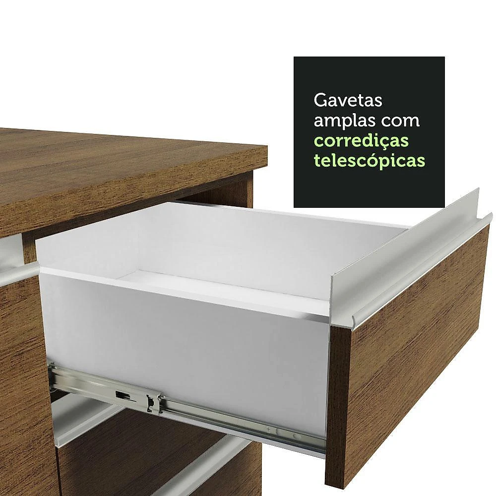 Armário de cozinha compacta 200cm rustic glamy madesa 08