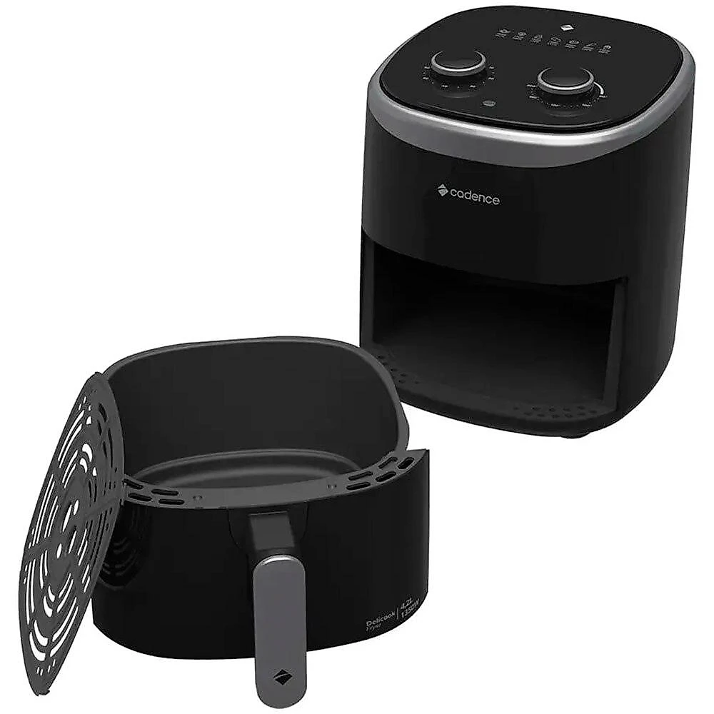 Air Fryer 4,2 Litros Cadence FRT420 Delicook, Preto - 110 Volts