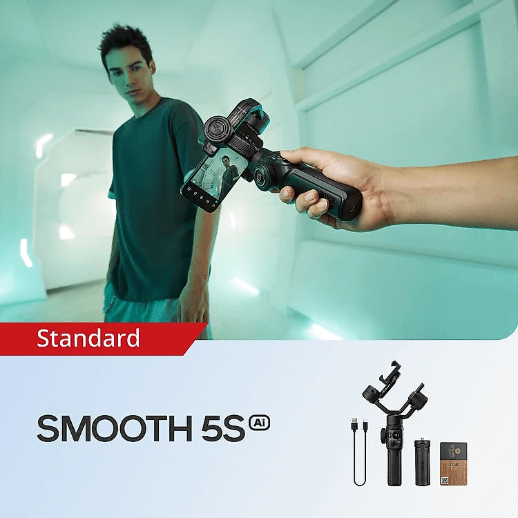 Estabilizador Gimbal Zhiyun Smooth-5S AI Standard para Smartphones (Preto)