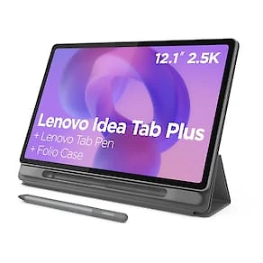 Tablet Lenovo Idea Tab Plus 12.1” Android 15 ZAG70941BR MediaTek D6400 Wi-Fi 256GB 13MP Caneta Capa Protetora Luna Grey