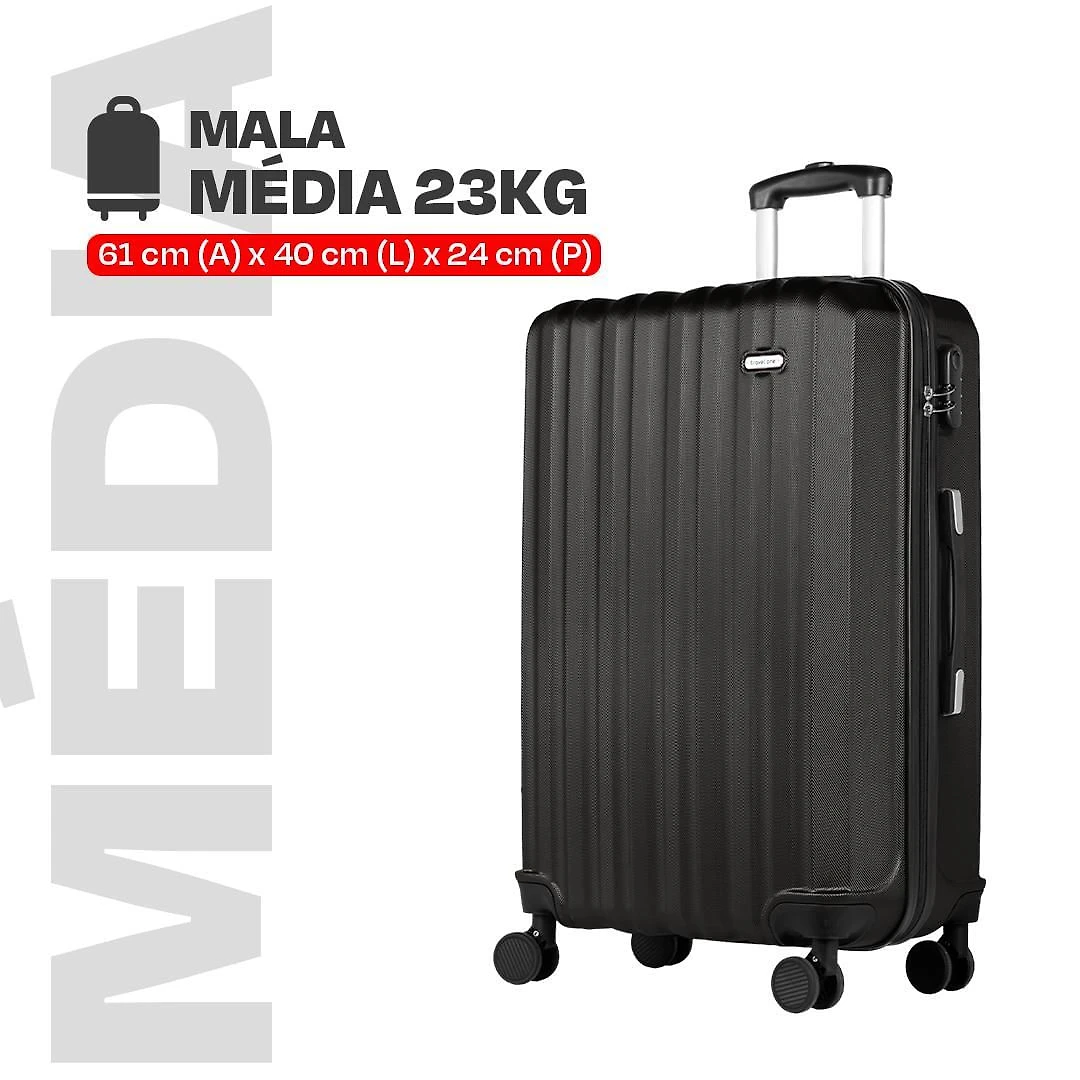 Miniatura Mala 23 Kg Para Despachar Luxo Resistente E Garantia Sestini
