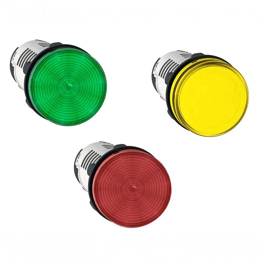 Botão Sinalizador Xb7ev05mp com LED 220VCA Monob 22mm Amarelo Schneider