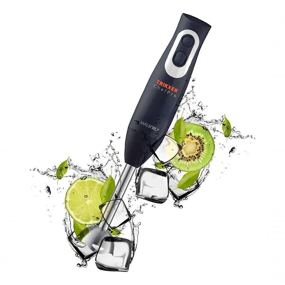 Mixer e Processador 3 em 1 Mallory Trikxer Chefpro 500W Black Inox Preto com Copo 800ML 110V