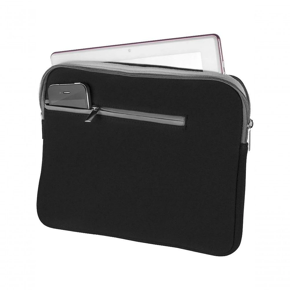 Case para Notebook BO207 para Até 14 POLEGADAS com Forro Interno Acolchoado Preto e Cinza Multi