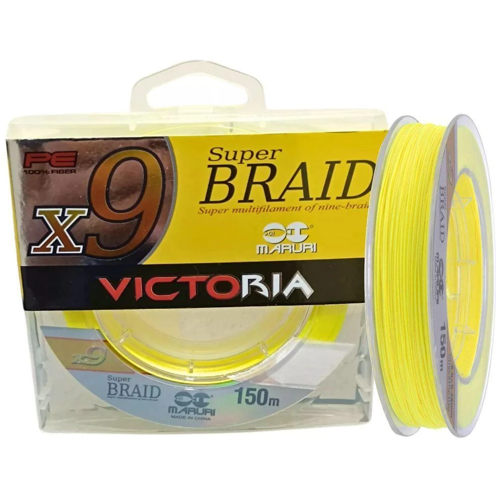Linha Multifilamento Maruri Victoria X9 0,48mm 80lb 150m Victoria X9 Amarela