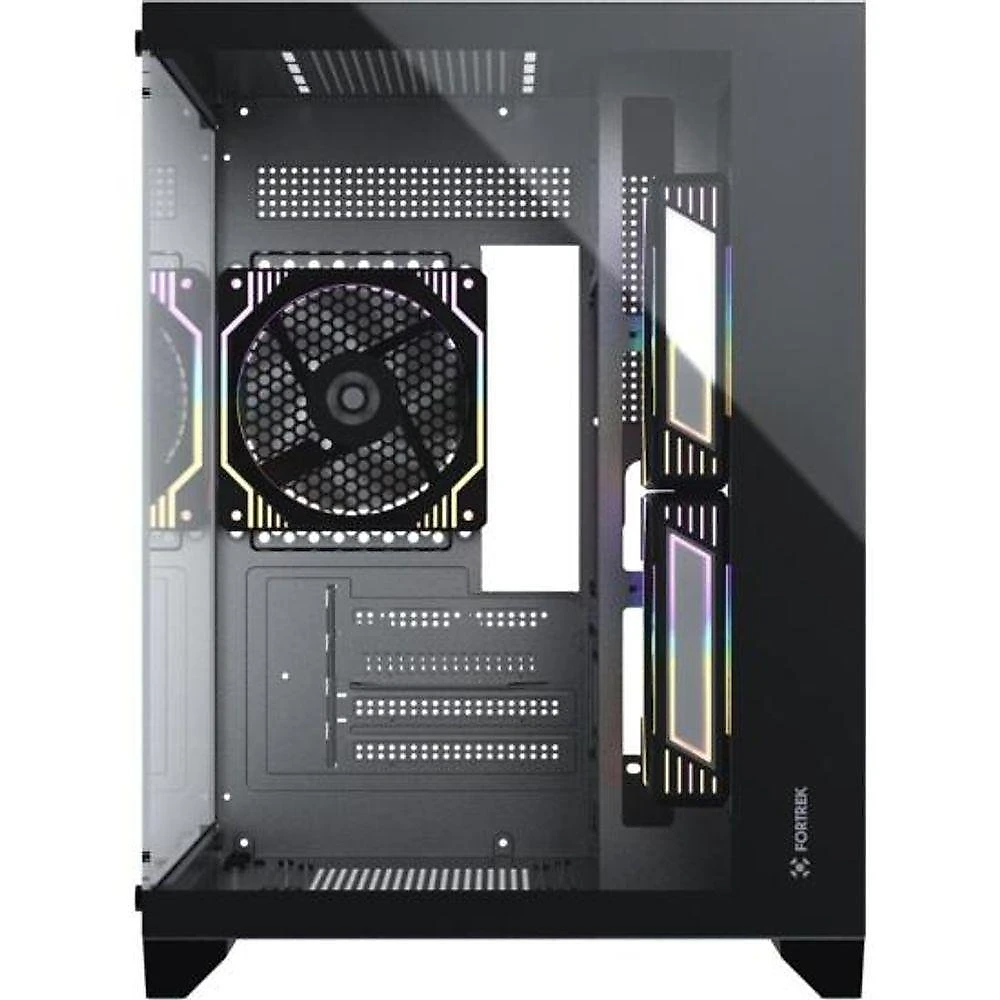 Gabinete Gamer Fortrek Clarity Preto Lateral Vidro [f002]