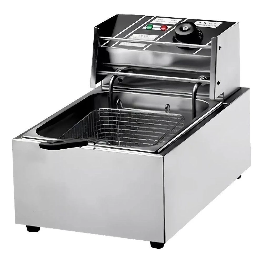 Fritadeira Elétrica com Óleo Stevan Metal ZL-06-STM 6L 2500W Inox 220V