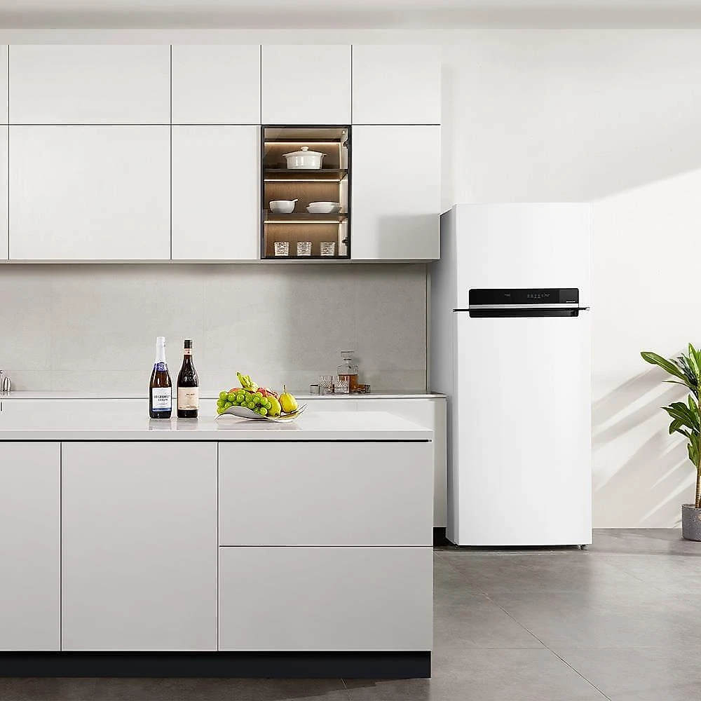 Geladeira midea frost free duplex md-rt650evk013, 491 litros branca com tecnologia inverter e painel touch – flexi-volt