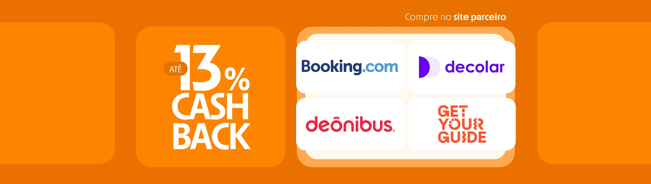 Viagens até 15% de cashback