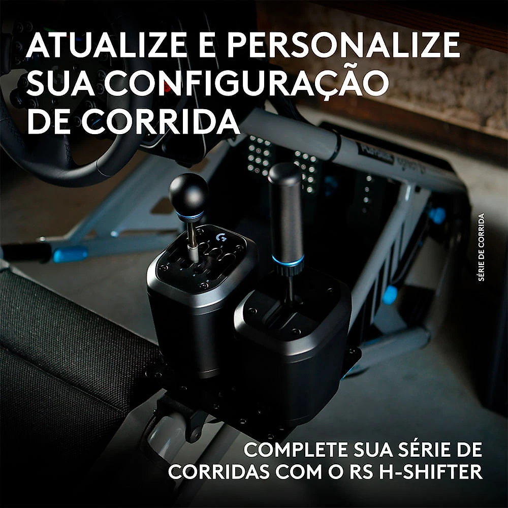 Câmbio Logitech G RS H-Shifter para Consoles e PC, Compatível com Base do Volante RS50 e PRO - Preto