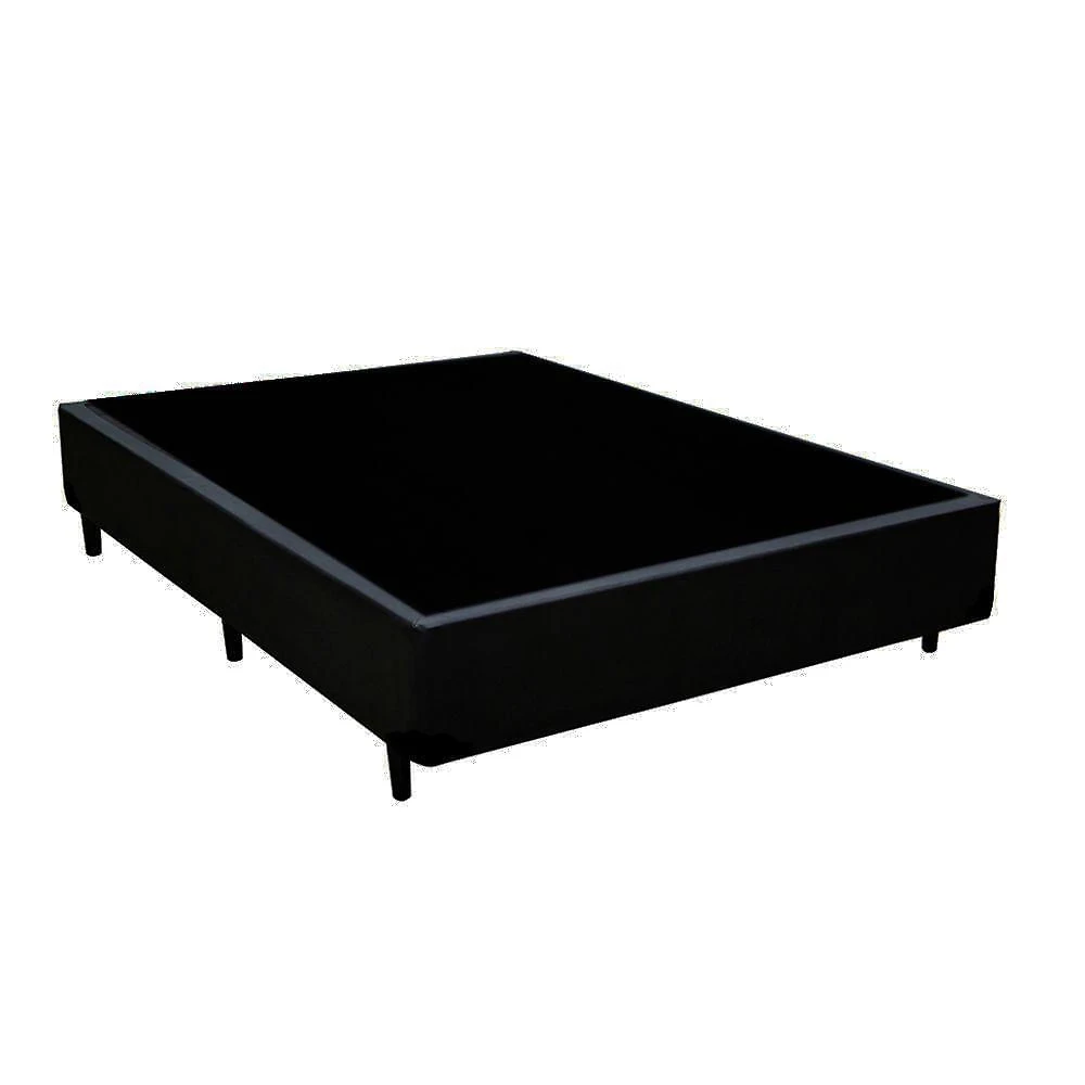 Cama Box Viúva Blindado 40x128x188 Sintético Preto Estrutura Madeira Homequeen
