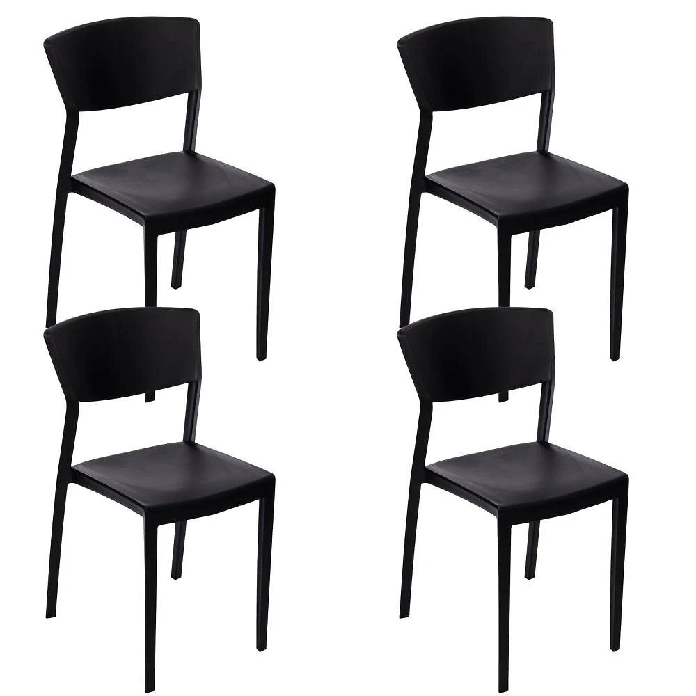 Conjunto com 4 Cadeiras para Jardim Oui