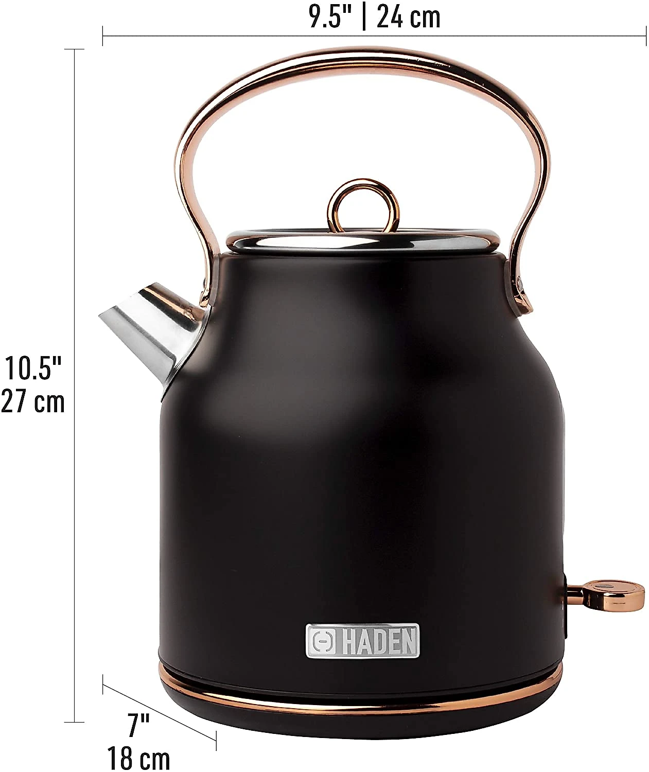 Haden 75041 Chaleira Elétrica 17L com Desligamento Automático Aço Inox 110V Preta