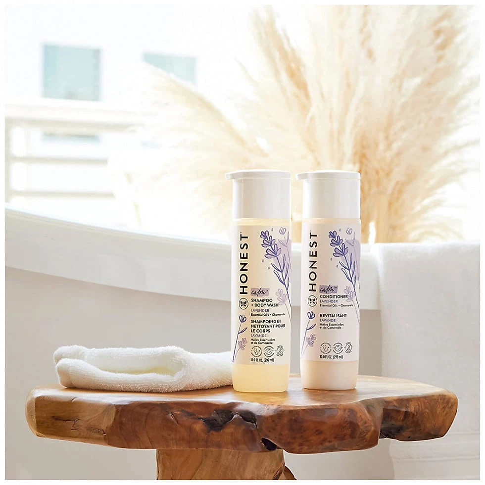 The Honest Company Calm Shampoo Body Wash and Conditioner Duo Lavender100 Fl Oz 100 Fl Oz