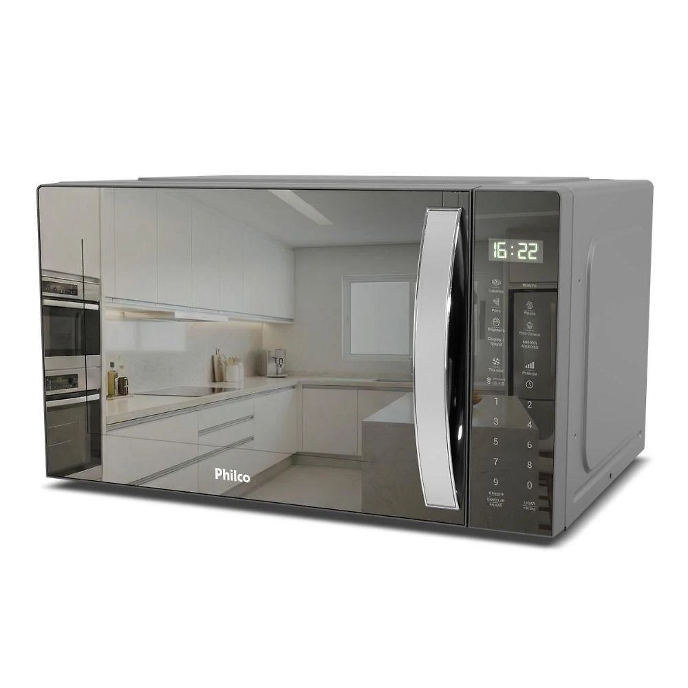 Micro-ondas de Bancada Philco Pmo31s 28L 1100W Tira Odor Prata 110V