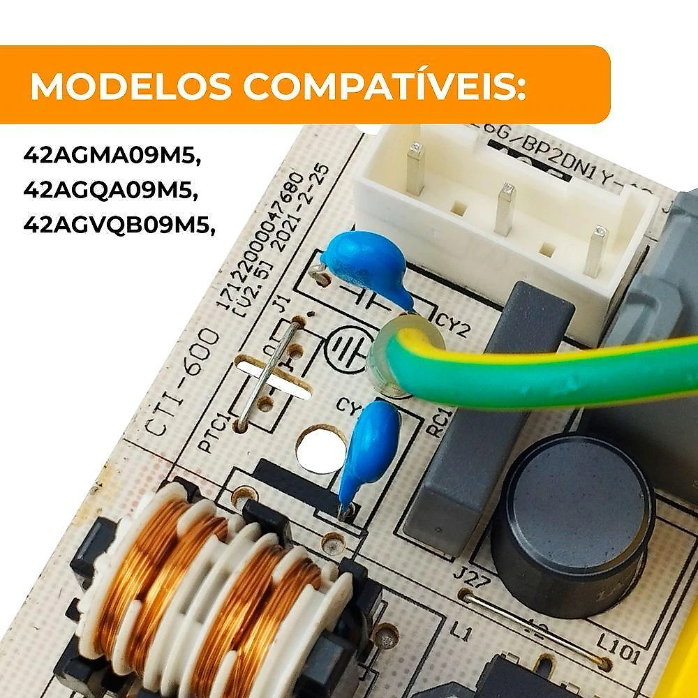 Placa Principal Evaporadora 9.000 Btus Midea Xtreme Save Quente Frio 17122000049953 Único