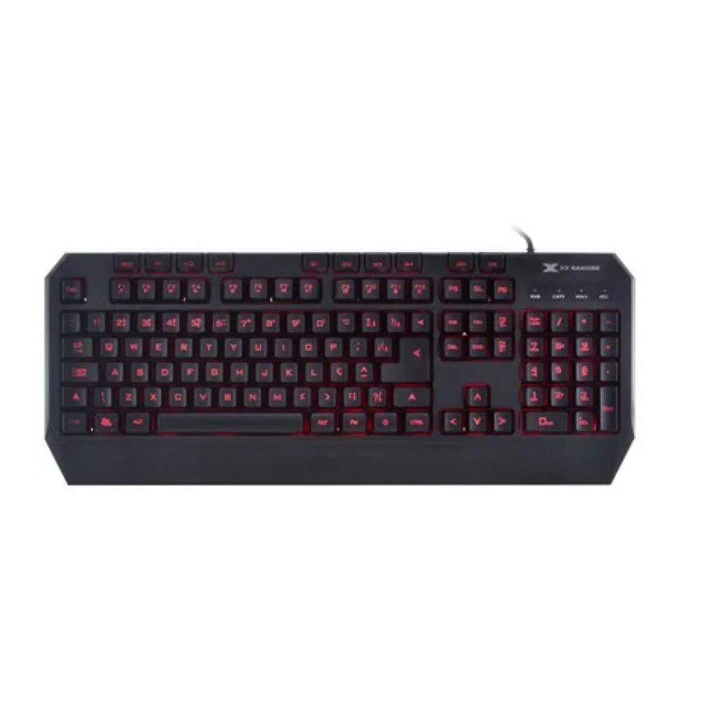 Teclado Gamer Vinik Draco GT400 USB Anti-Ghosting 117 Teclas LED 3 Cores ABNT2 Preto