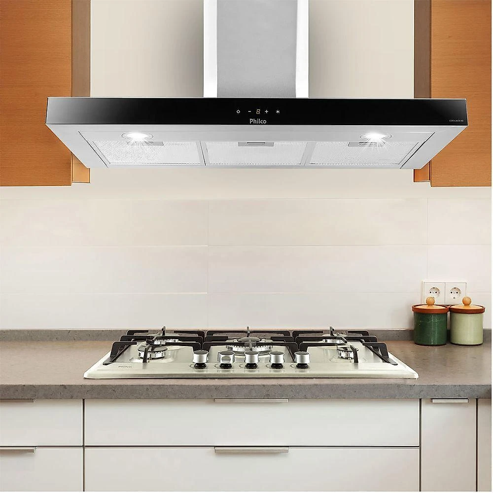 Coifa Philco 90cm Exaustor E Depurador Painel Touch PCO90I 110V