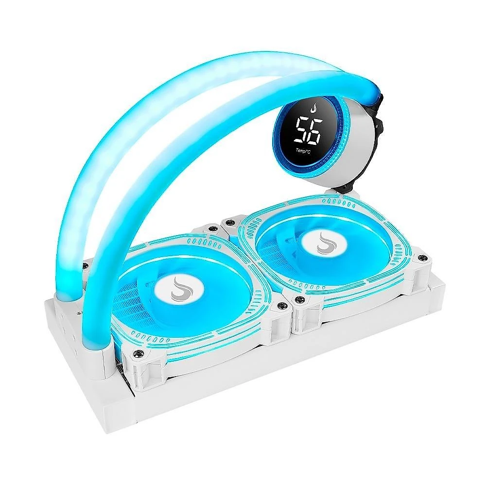 Water Cooler Rise Mode Aura Ice, ARGB, 240mm, AMD/Intel, Branco - RM-WAI-02-ARGB
