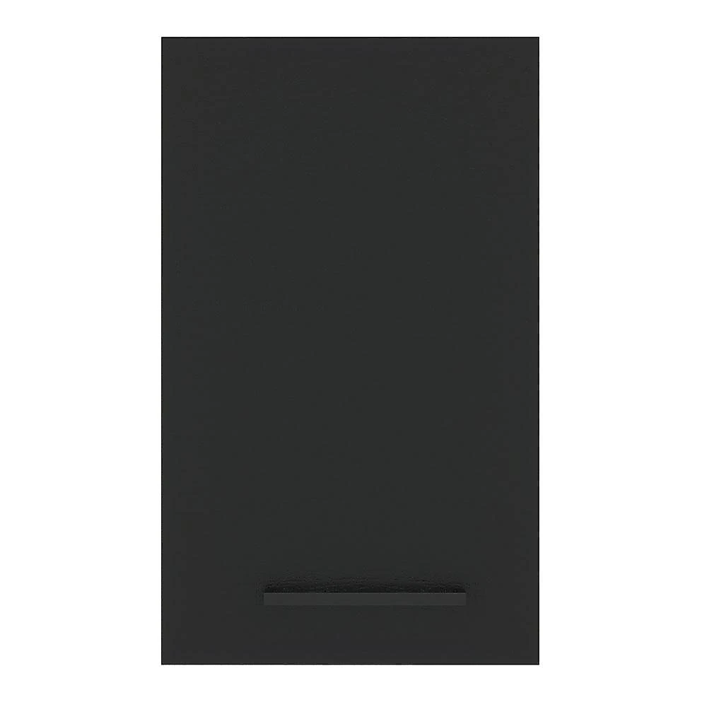 Armário de cozinha aéreo 40 cm 1 porta rustic/preto agata madesa