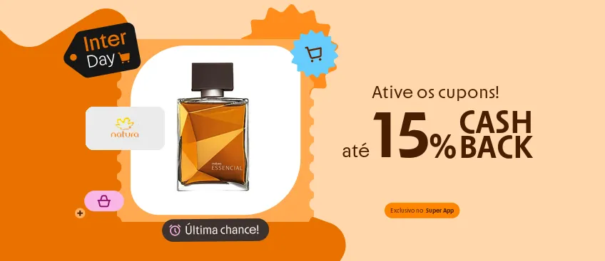 Loja Natura com até 15% de cashback