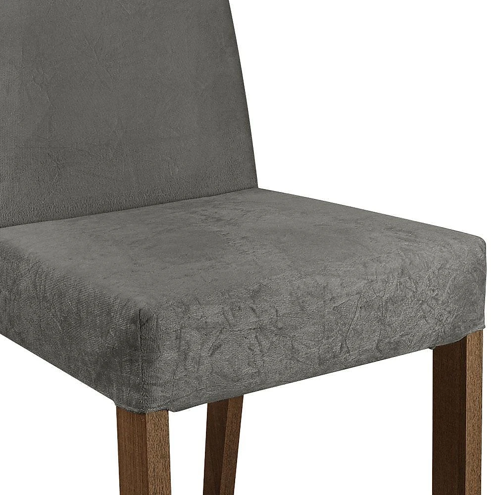 Kit 4 cadeiras de jantar 4255 rustic/silver madesa