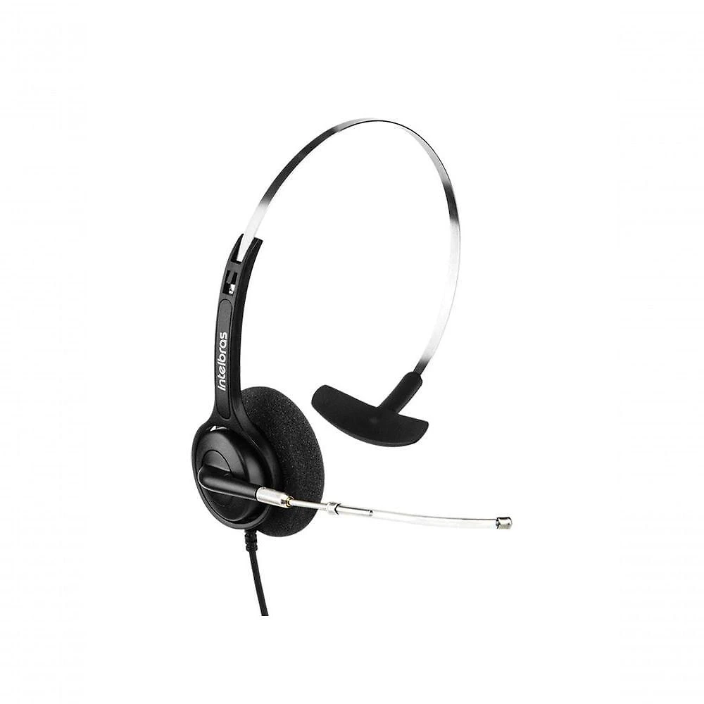 Headset Intelbras THS 40 RJ9 para Bases Discadoras com Microfone de Tubo Removível e Protetores