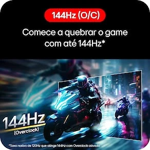 Miniatura Monitor Gamer 24” LG UltraGear 24G411A-B 144Hz Full HD 1MS MBR G-SYNC FreeSync Preto