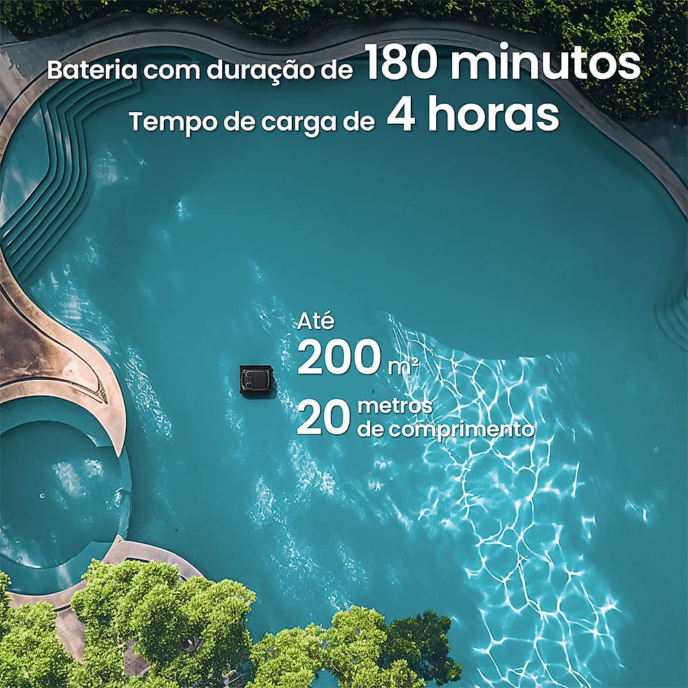 Robô de Limpeza de Piscinas Aiper Scuba S1 Pro Cinza e Preto Bivolt
