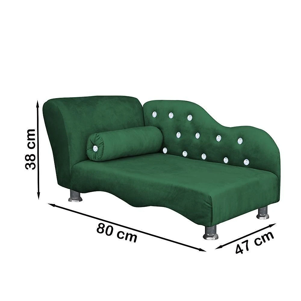 Cama Caminha Diva Pet Veludo Strass Verde Dvinn Verde