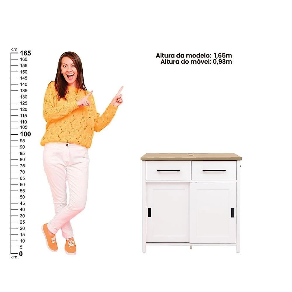 Gabinete Armário Banheiro Ditália Bn-04 Branco