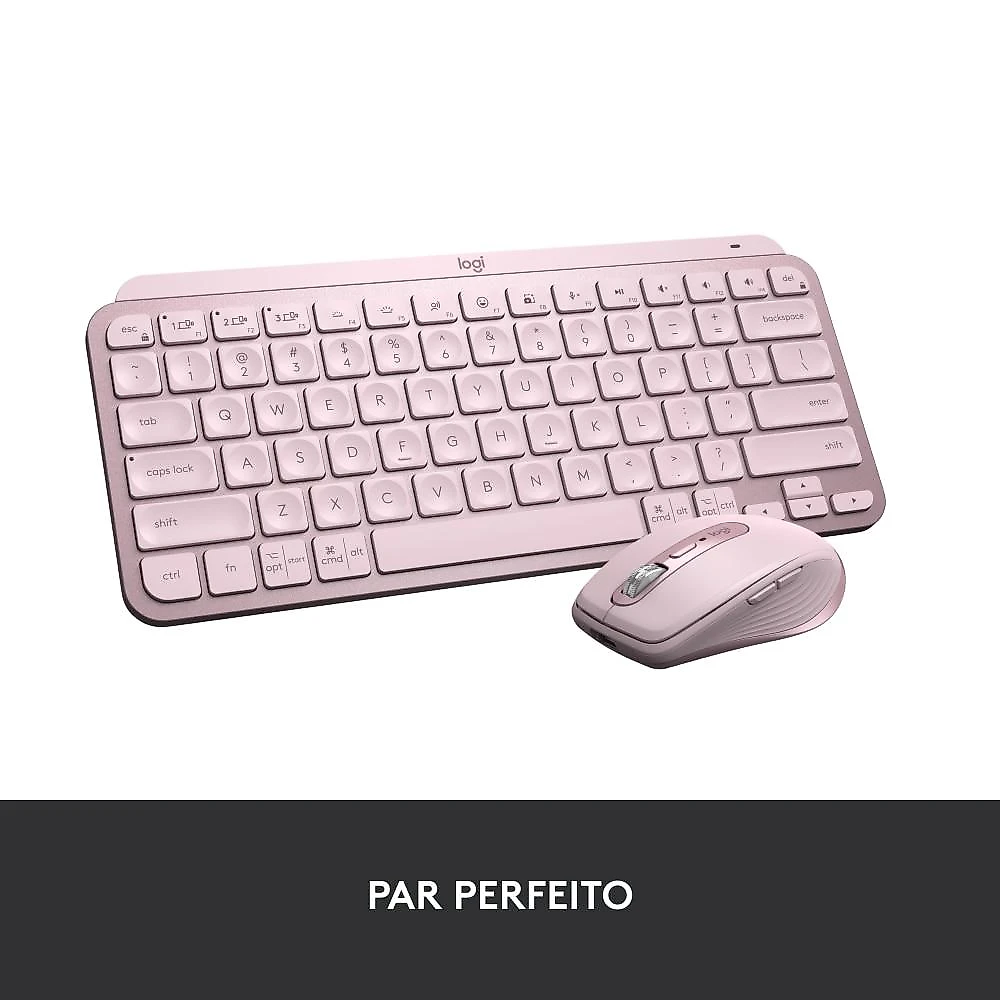 Teclado sem fio Logitech MX Keys Mini - Rosa